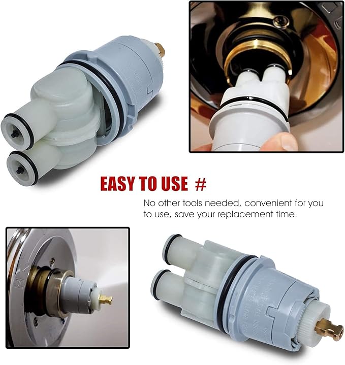 RP46074 Shower Universal Valve Cartridge Assembly for Delta Shower and Tub 13/14 Series Faucet, Replacement Part for Delta Monitor Cartridge, Include RP22734 Bonnet Nut Replacement