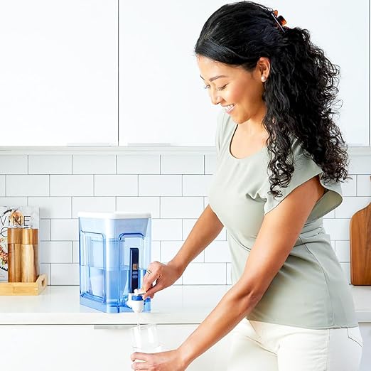 ZeroWater 22-Cup Ready-Read 5-Stage Water Filter Dispenser with Instant Read Out - 0 TDS for Improved Tap Water Taste - IAPMO Certified to Reduce Lead, Chromium, and PFOA/PFOS