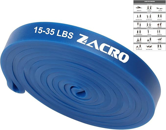 Zacro Resistance Bands, 6 Resistance Levels Pull Up Assistance Bands, Exercise Bands for Men&Women, Heavy Duty Resistance Band Set with Door Anchor, for Working Out, Muscle Training, Physical Therapy-FlexoryFit