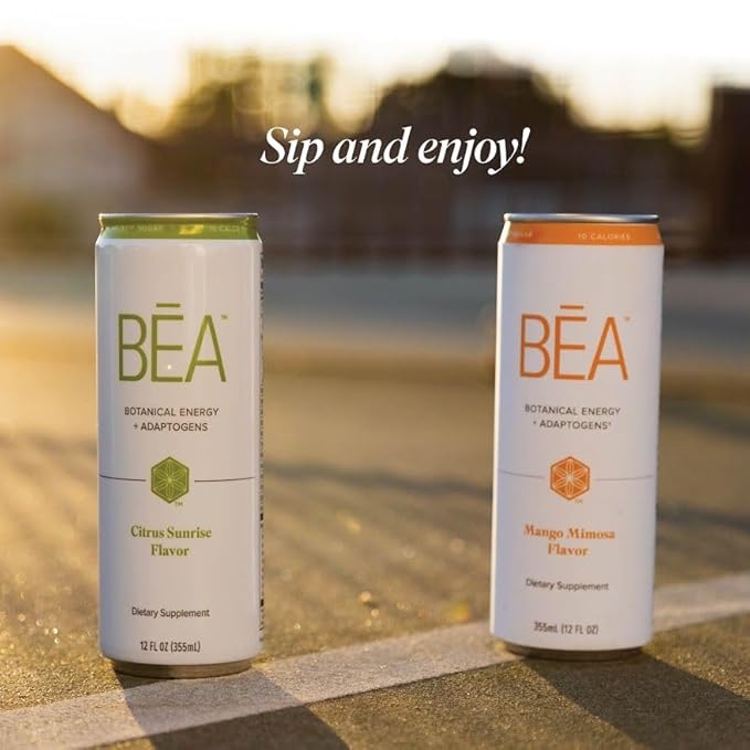 Isagenix BĒA™ Sparkling Energy Drink – Botanical Energy + Adaptogens – Mango Mimosa (12 Servings)-FlexoryFit