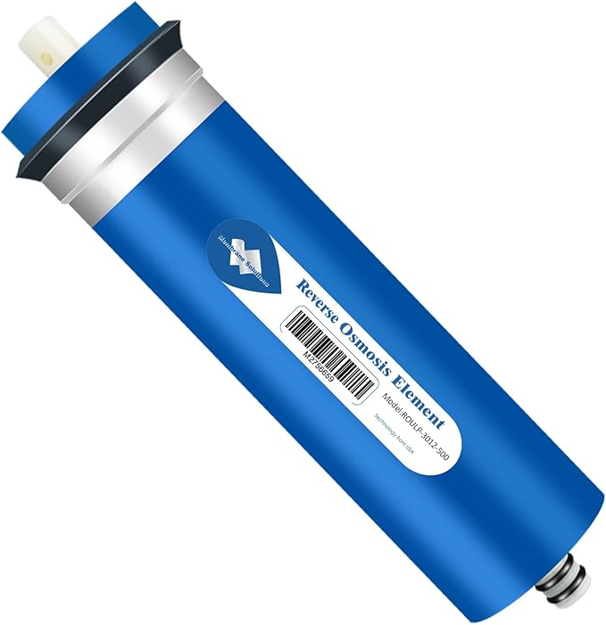 Membrane Solutions RO Membrane, 500 GPD Reverse Osmosis Membrane, 3.0"x12" Water Filter Replacement for Under Sink Home Drinking RO Water Purifier System