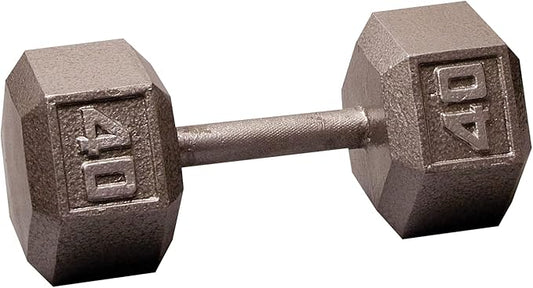 Body-Solid Cast Iron Hexagon Dumbbell, Hand Weights For Men and Women, Weight Dumbbells for Strength Training, Body Building Home Gym Training Gear-FlexoryFit