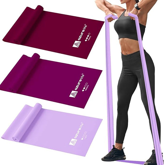 Resistance Bands,Professional Long Non-Latex Elastic Stretch Bands,Exercise Bands for Physical Therapy, Yoga, Pilates, Rehab, at-Home or The Gym Workouts, Strength Training-FlexoryFit