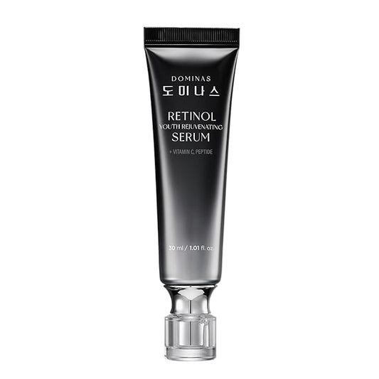 Korean DOMINAS Retinol Serum for Face (1fl oz) – Youth Rejuvenating Face Ampoule for Improving Fine Lines & Reducing Pigmentation, Skin Care for Day & Night Use. Vitamin C, Niacinamide, Peptide-FlexoryFit