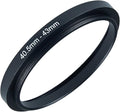 40.5mm to 43mm Step-up Adapter Rings Filter Adapter Black Metal Step Down by Unknown