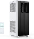 8000 BTU Portable Air Conditioner for Rooms up to 350 Sq. Ft, 3-in-1 Cooling, Dehumidifier & Fan with Quiet Operation, Efficient Cooling, Sleep Mode, 24-Hour Timer & Remote Control, Black Top