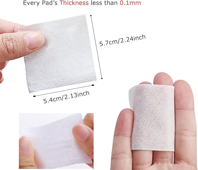 1000 PCS Thin Makeup Facial Cotton Pads, Square Makeup Remover Cotton Pads, Facial Eye Lip Nail Polish Makeup Remover, Non-Woven Cotton, Lint Free-FlexoryFit