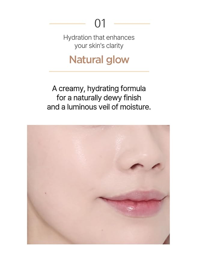 JUNG SAEM MOOL Essential Skin Nuder Cushion 36N Almond 0.49 Fl Oz, No Refill, Natural Radiant Finish Cushion Foundation with Buildable Coverage, Lightweight Texture, Korean Foundation Makeup-FlexoryFit