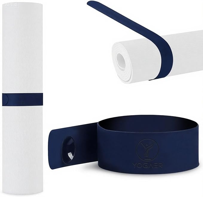 25" Yoga Mat Strap | Slap Band Holder for Carrying and Storage Mats | Rolled Scrunchie Yoga Essential Accessory-FlexoryFit