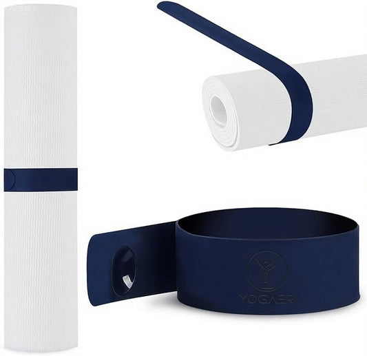 25" Yoga Mat Strap | Slap Band Holder for Carrying and Storage Mats | Rolled Scrunchie Yoga Essential Accessory-FlexoryFit