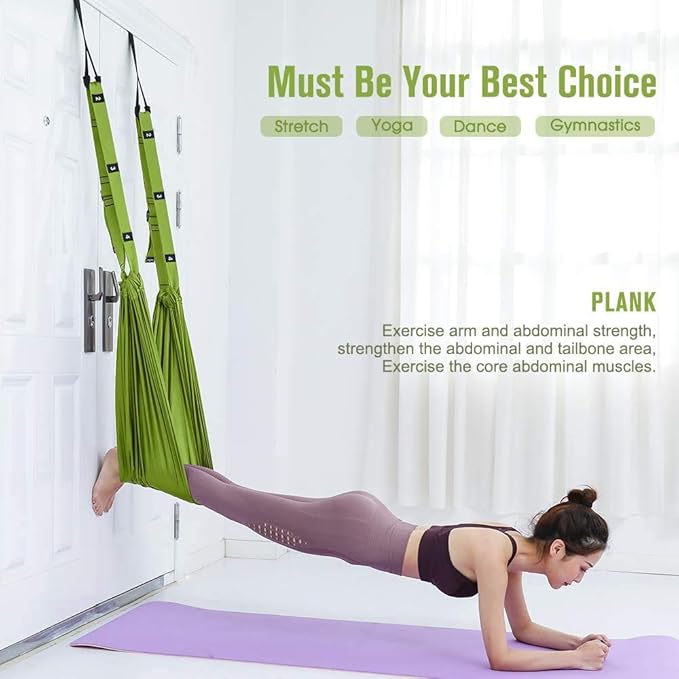 Yoga Fitness Stretching Strap, Adjustable Leg Stretcher Back Bend Assist Trainer, Improve Leg Waist Back Flexibility Home Gym Equipment for Rehab Pilates Ballet Cheerleading Splits Gymnastics-FlexoryFit