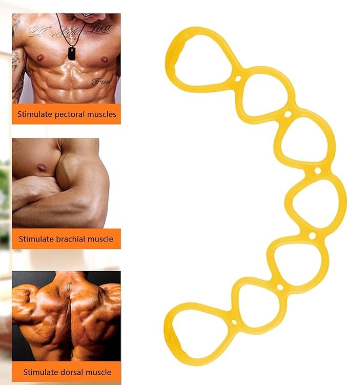 7 Ring Stretch Resistance Exercise Band, BetterJonny Workout Bands Yoga Stretching，Foot, Leg and Arm Exerciser for Home or Fitness Center Workout Walking Exercise-FlexoryFit