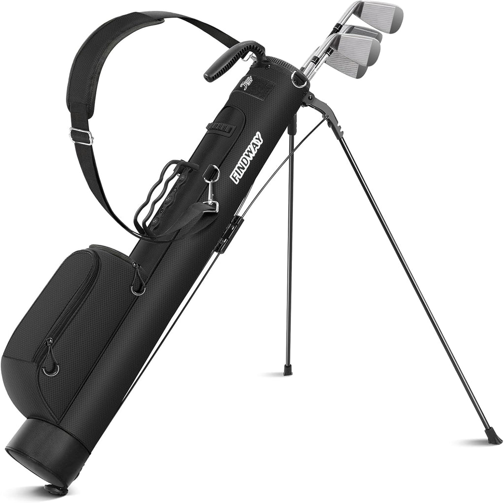 Findway Golf Stand Bag, Par 3 Golf Bag Pitch n Putt Small Golf Bag with Ball Holder and Cooler Bag, Lightweight Golf Carry Bag for Men Women