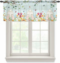 Easter Sheer Valances for Windows 60"x18", Light Filtering Kitchen Curtains by Unknown