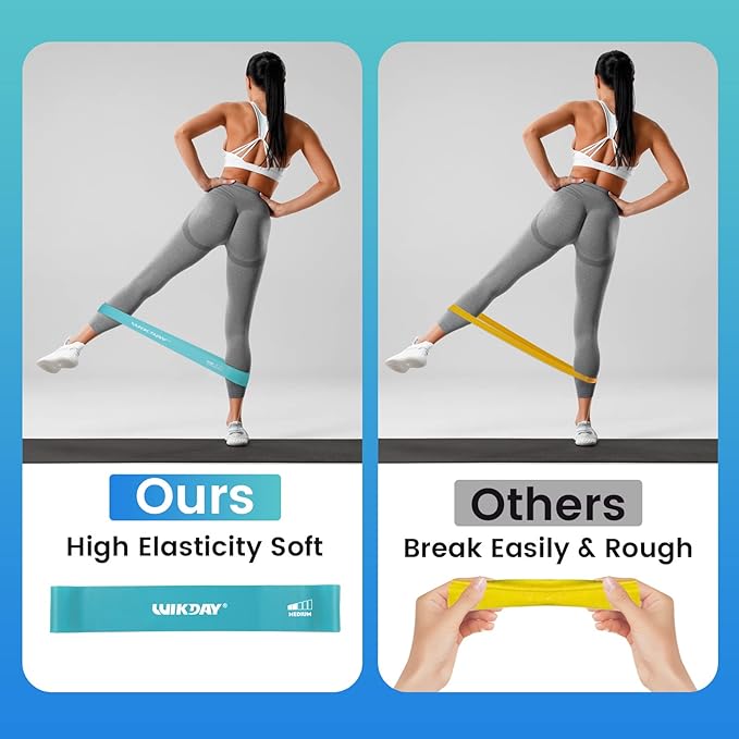 Resistance Bands for Working Out Exercise Loop Bands Workout Bands Set for Men Women Body Stretching, Crossfit Training, Home Workout, Physical Therapy, Booty Legs, Set of 5-FlexoryFit
