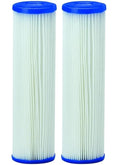 Pentair Pentek R50 Sediment Water Filter, 10-Inch, Under Sink Pleated Polyester Filter Cartridge, 10" x 2.5", 50 Micron, Pack of 2