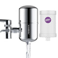 WINGSOL Stainless Steel Alkaline Water Filter for Sink Faucet, NSF/ANSI 42 & 53, Improve pH & Taste, Reduce Chlorine, Odor, Sediment & Microplastics, 360° Rotating Tap Purifier 200 Gallon