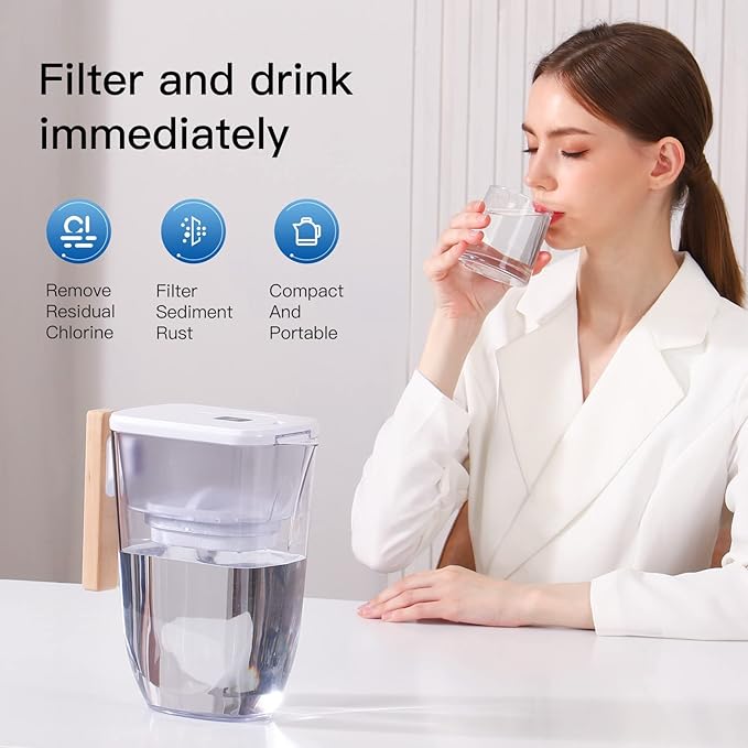 Replacement Filters for Pitcher Filtration System, Reduces PFAS, PFOA/PFOS, Chlorine, Clean Water in Seconds, Last Up to 3 Months or 200 Gallons (Pack of 4)