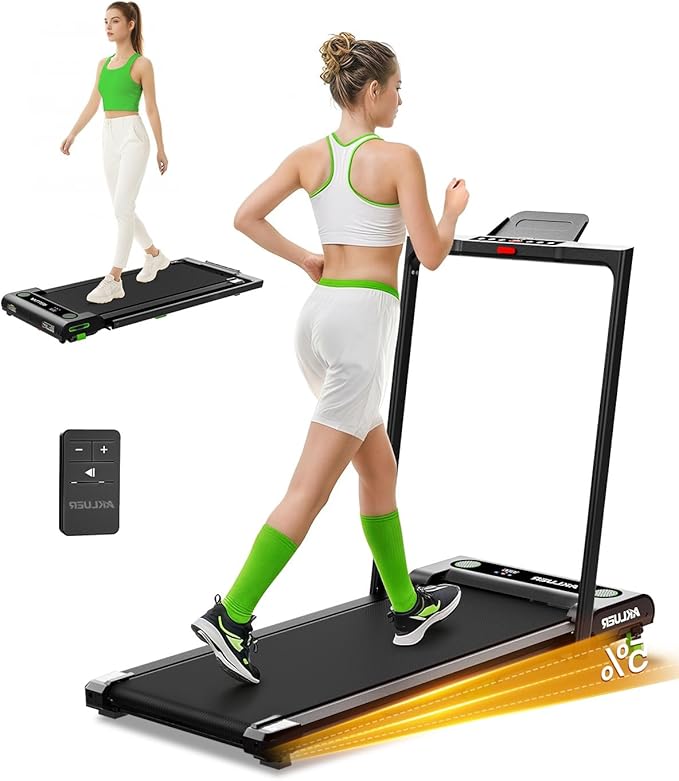 Walking Pad Treadmill, 330lbs Capacity, Compact Walking Pad, 2.5HP Desk Treadmills, 45dB Silent Operation, Foldable Treadmill with Remote Control, for Home Office-FlexoryFit