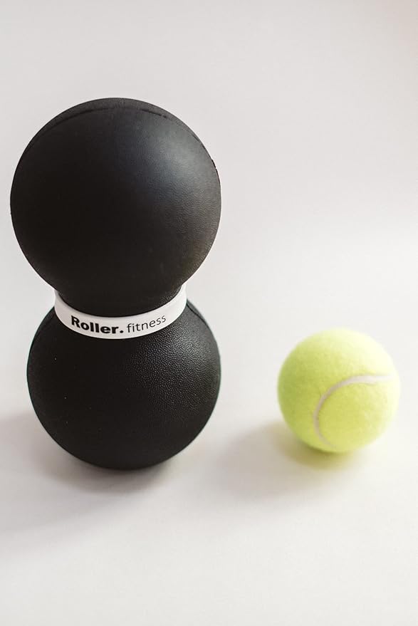 Infinity Roller, Peanut Foam Roller, Large 8-Inch Double Massage Ball Exercise Roller (Black - Firm)-FlexoryFit
