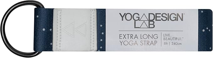 yogadesignlab YOGA DESIGN LAB | The Yoga Strap | Luxurious, Extra Long, Super Soft, Eco Printed | Studio Quality, Adjustable | Safely Stretch Further and Hold Longer | 8 ft Long-FlexoryFit