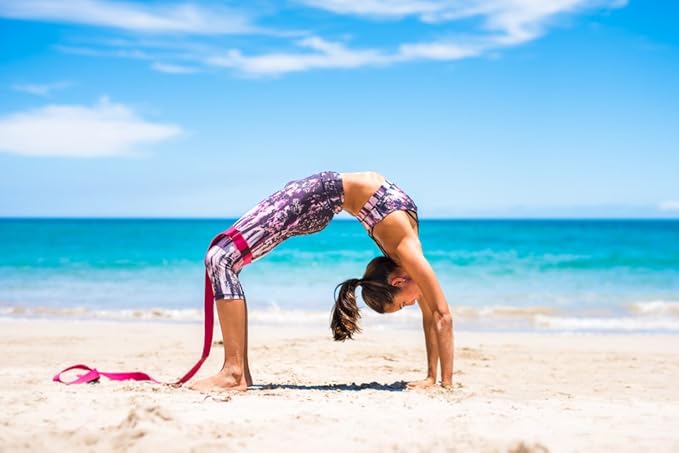 Clever Yoga - 8 ft Yoga Strap for Exercise & Physical Therapy, Leg Stretching Strap Yoga Accessories & Stretching Equipment, Leg Stretcher for Women & Men, Home Workout Essentials-FlexoryFit