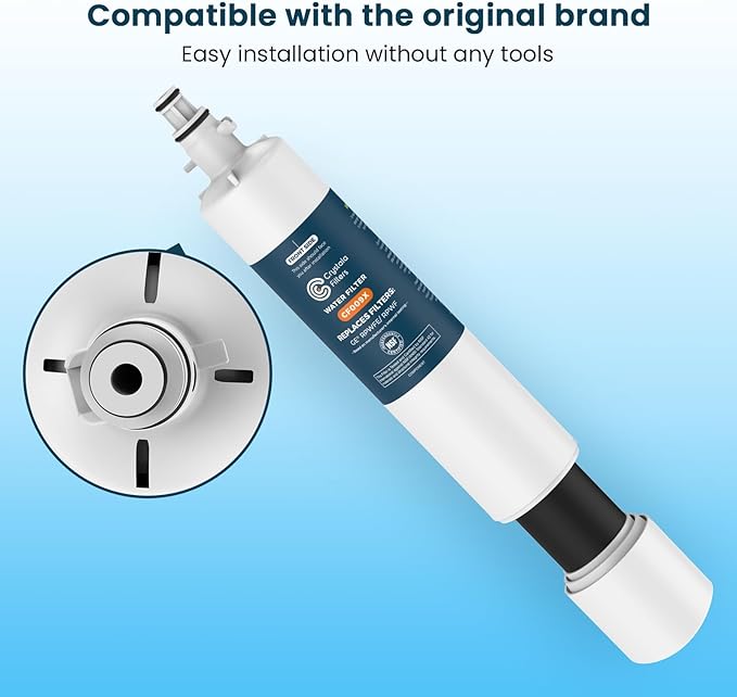 Crystala Filters Replacement for GE® RPWFE, RPWF (with CHIP) Refrigerator Water Filter, Compatible with WSG-4, WF277, GFE28GMKES, PFE28KBLTS, GYE22HMKES, DFE28JSKSS, GFE28GYNFS, GFD28GYNFS, 1 Pack