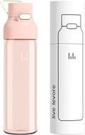 750ml Leak Proof Water Bottle with Flip Top Lid, BPA-Free USA Tritan Drink Bottle, Dishwasher Safe for Office, Outdoor & Daily Use (Coral Blush, 1 Pack)
