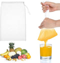 6pcs Nut Milk Bag 12 x 8 Inch Nylon Nut Bag Strainer Fine Mesh Cheese Cloth Reusable 200 Mesh Fine Mesh Bag for Straining Fruit Juice Food Strainer Professional Cold Brew Filter for Coffee Tofu