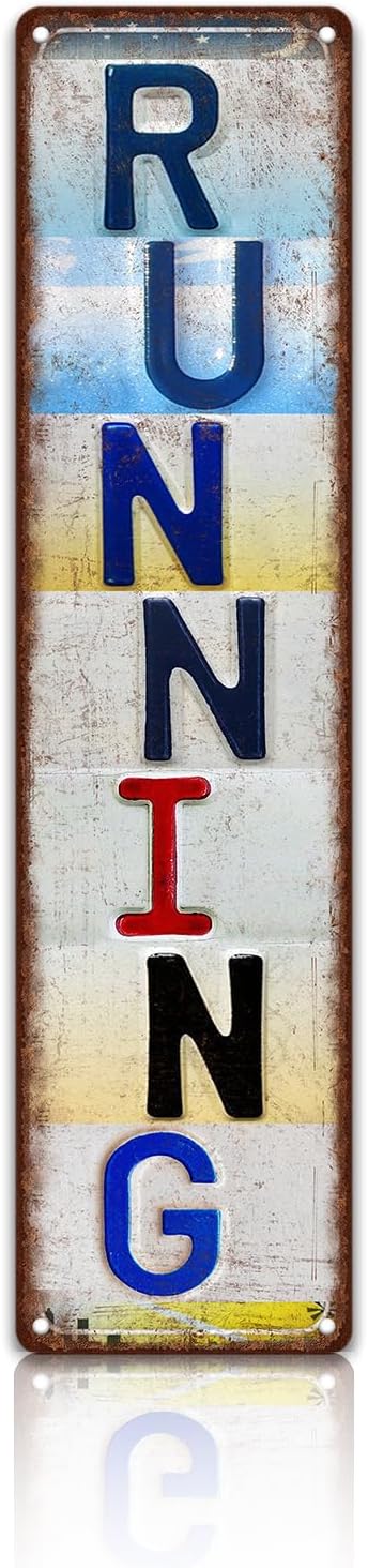Vintage Sport Street Sign Running Wall Decor Metal Tin Signs Poster-FlexoryFit