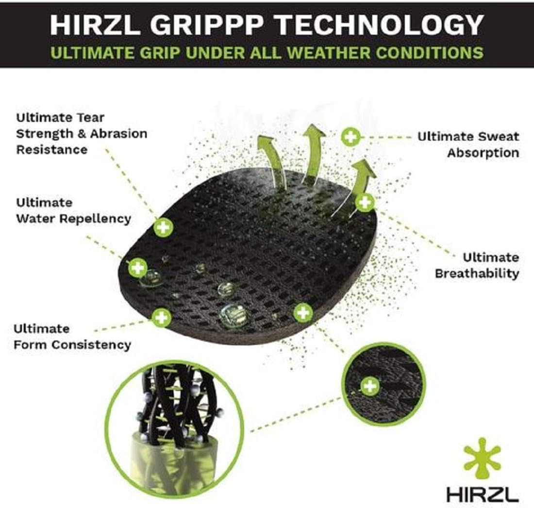 HIRZL Trust Control 2.0 Golf Glove, All Weather Mens Golf Glove, White/Black, Kangaroo Leather Palm, Cabretta Leather Backhand, Trusted by Pro’s, Sweat Free, Ultimate Grip