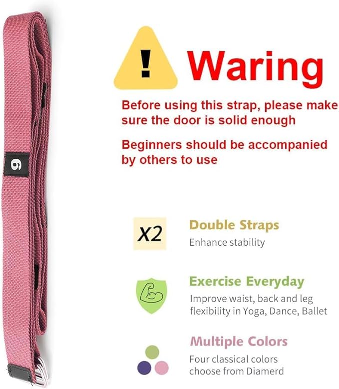 Leg Stretcher Strap, Stretching Equipment with Door Anchor Flexibility Trainer Backbend Assist for Dance Aerial Yoga Ballet Leg Stretching Exercise-FlexoryFit