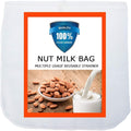 Nut Milk Bag, Pro Quality Multiple Usage Reusable Food Strainer, Cold Brew Coffee Bag Cheese Cloth, Ultra Fine Nylon Mesh Food Grade for Milk, Juice, Coffee, Tea, 12"x12" (2 pack)