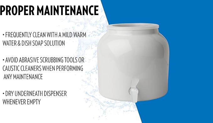 New Wave Enviro Porcelain Water Dispenser, Classic White