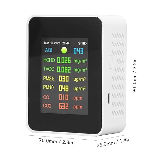 Air Quality Monitor Gen, Air Quality Monitor Indoor Detects with LCD Digital Display,Multifunctional Indoor Test Meter for Bedroom, Smart Home