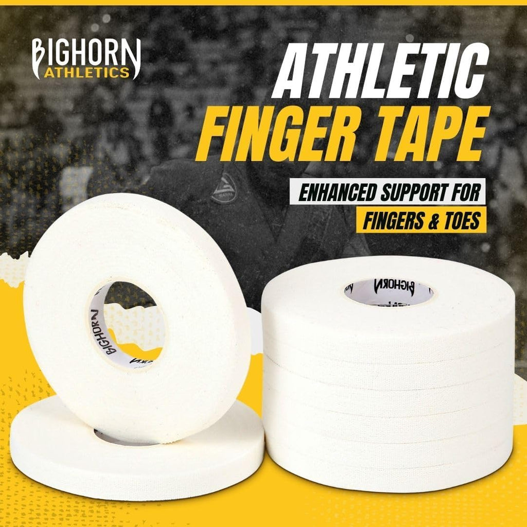 Bighorn Athletics Jiu Jitsu Finger Tape | Residue-Free Athletic Finger Tape for Sports & Injuries: Rock Climbing, Volleyball, Football, Basketball, Hands & Toes | 0.3-Inch x 45-feet, 8-Rolls, White