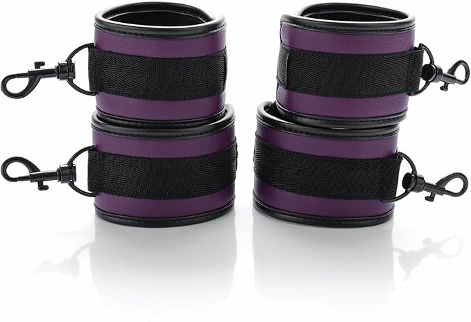 6pcs Black PU Adjustable Straps Sports Training Fitness Gear Home Yoga Set-FlexoryFit