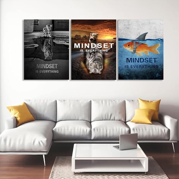 Success Wall Painting Inspirational Wall Art Office Wall Decor Motivational Wall Art Canvas Black Poster Positive Inspirational Framed Artwork Prints Picture for Living Room Office [60''W x 28''H]-FlexoryFit
