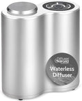 Aroma-Infinity Essential Oil Diffuser for Home Scent Diffusers - 100V-240V Portable & Waterless Aromatherapy Diffusers with Digital Timer, Nebulizing Diffuser, Air Diffuser for Home-Silver