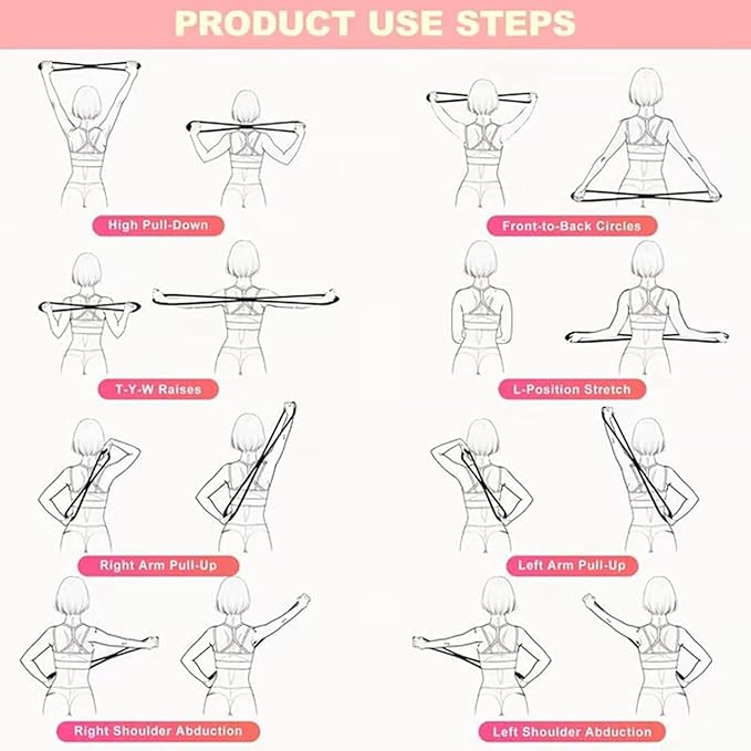 Luminousdo Resistance Bands,2025 New Upgraded Figure 8 Resistance Band for Working Out,High Elasticity Stretch Arm Rope for Yoga,Chest Expander Strap with Handles for Women Men-FlexoryFit
