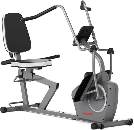 VANSWE Recumbent Exercise Bike for Adults Seniors - Recumbent Bikes for Home with Magnetic Resistance, Bluetooth and App Connectivity, Pulse Sensor-FlexoryFit