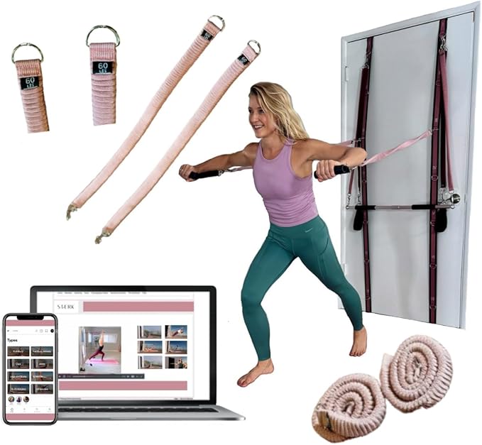 STAERK Pilates Suspension Training System - Premium Resistance Training Kit - At-Home Pilates for Strength & Flexibility - Resistance Bands Set for Home Gym, Travel, and Outdoors-FlexoryFit