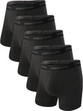 BAMBOO COOL Men's Ultra ComfortSoft Underwear, Moisture Wicking & Breathable No Ride Up Boxer Briefs with Fly, Multipack