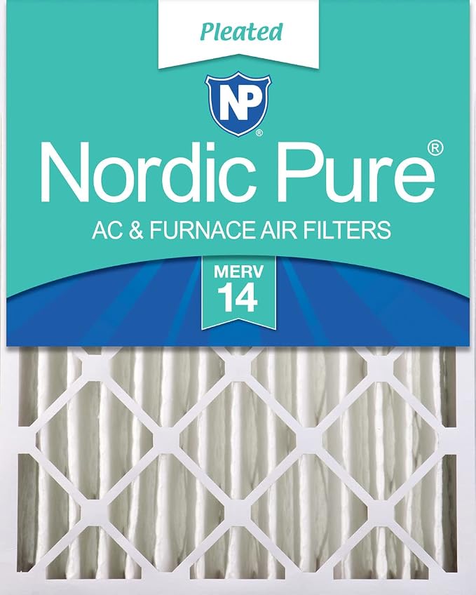 Nordic Pure 16x25x4 Pleated MERV 14 Air Filter 1 Pack by NordicPure