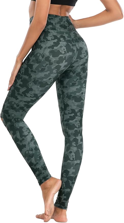 DIBAOLONG Womens High Waist Yoga Pants Cutout Ripped Tummy Control Workout Running Yoga Skinny Leggings-FlexoryFit