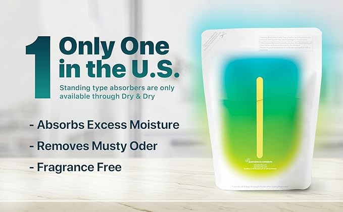Dry & Dry Standing Moisture Absorbers to Control Excess Moisture for Basements, Closets, Bathrooms, Laundry Rooms - (4 Pack)