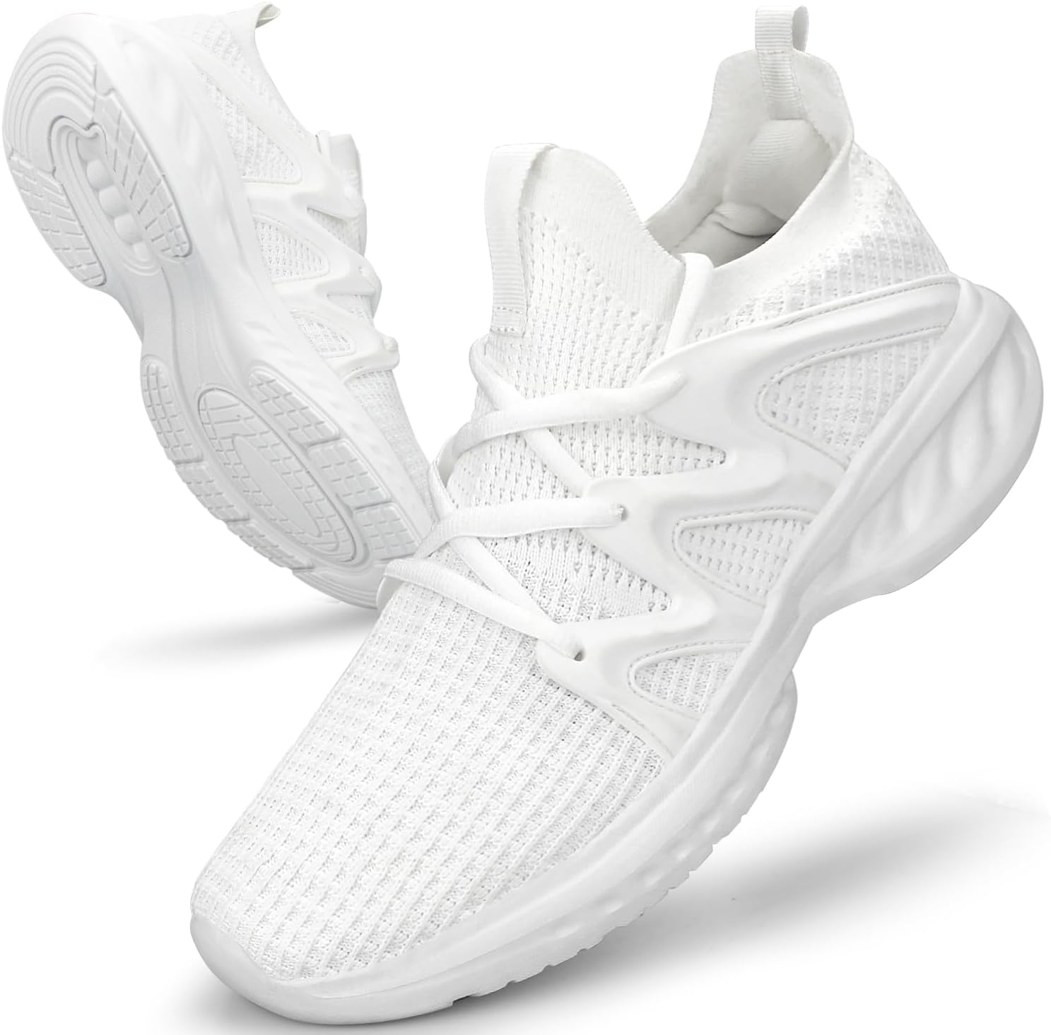 Pujcs Men's Slip on Walking Shoes Lightweight Breathable Non Slip Running Shoes Athletic Gym Tennis Shoes Sneakers for Men