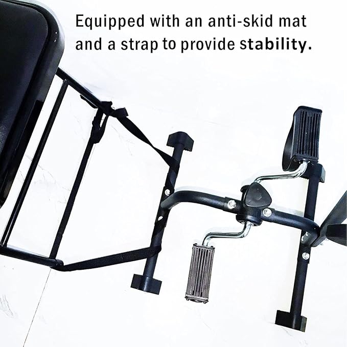 Pedal Exerciser Bike Hand Arm Leg and Knee Peddler Adjustable Fitness Equipment for Seniors, Elderly Home Pedal Exercise Bike for Total Body, with Gift Box & Monitor-FlexoryFit
