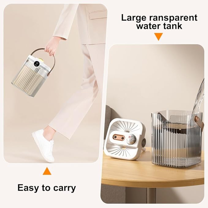 Mini Humidifier with Night Light, 2L Dual Channels Mist Humidifier, Top Fill Desktop Humidifier for Bedroom Office Car