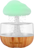 Weljoy Zen Raining Cloud Night Light Aromatherapy Essential Oil Diffuser Micro Humidifier Desk Fountain Bedside Sleeping Relaxing Mood Water Drop Sound (White) (White)